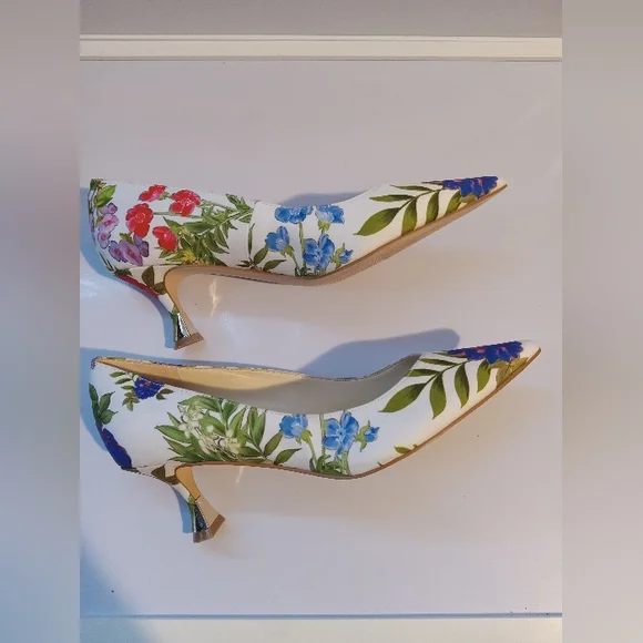 Nine West Ariella 2 pump in the Blue Bouquet Floral Multi color Size 6‎ - Picture 6 of 6